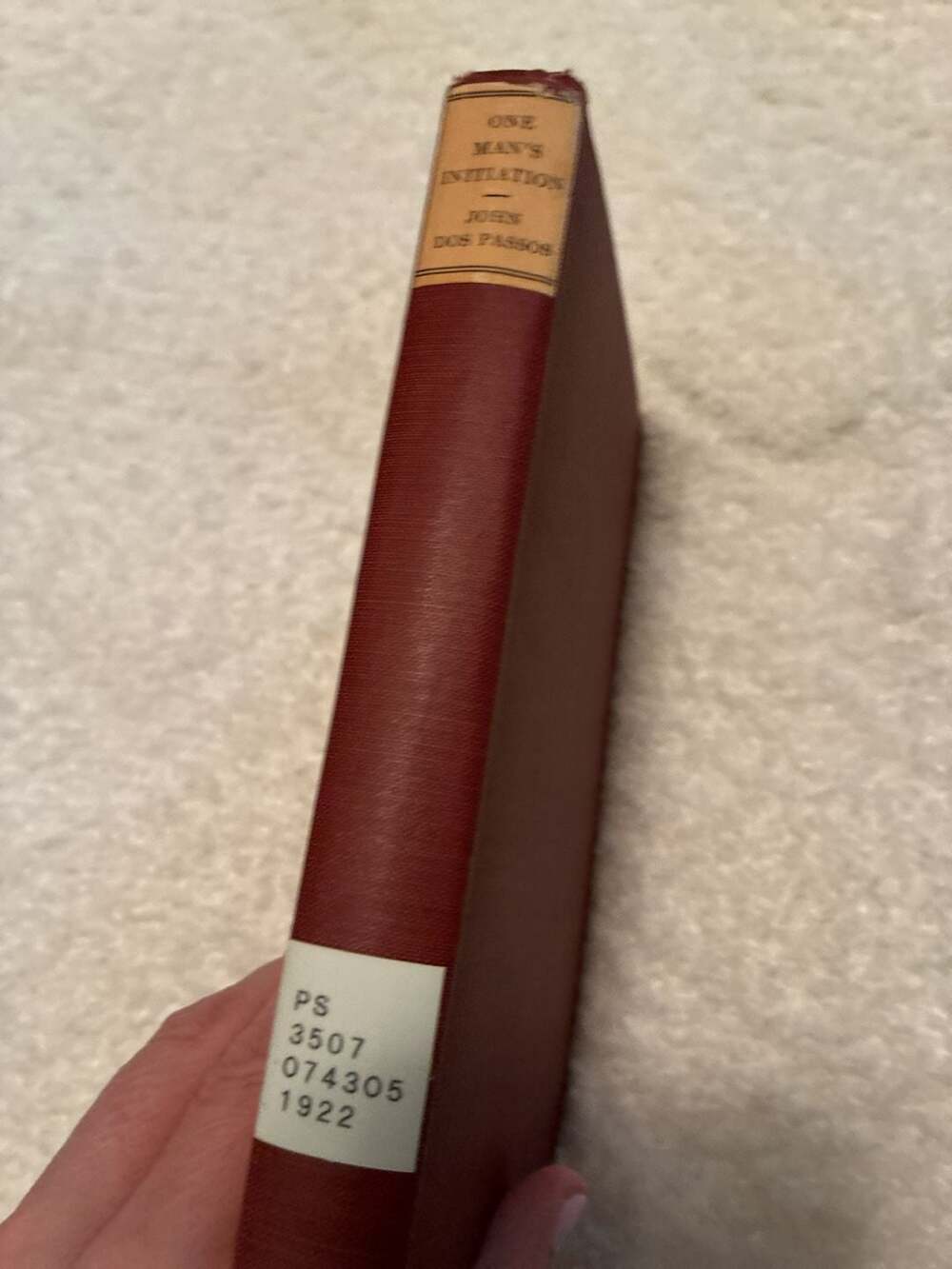 One Man's Initiation 1917 1st ed by John Dos Passos George H. Doran A818